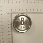 A4J18488; A3N18489 Przycisk okrągły BST, czerwony symbol „8”, podświetlenie zielone