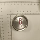 A4J18488; A3N18489 Przycisk okrągły BST, czerwony symbol „6”, podświetlenie zielone
