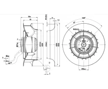 R2E250-RA50-01 Wentylator promienowy