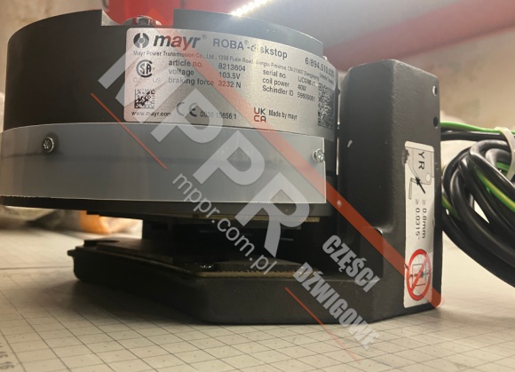 59605081 Zacisk elektromagnetyczny hamulca do wciągarki PMS 420 Schindler